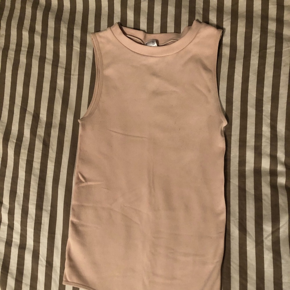 Blush stretch tank body suit